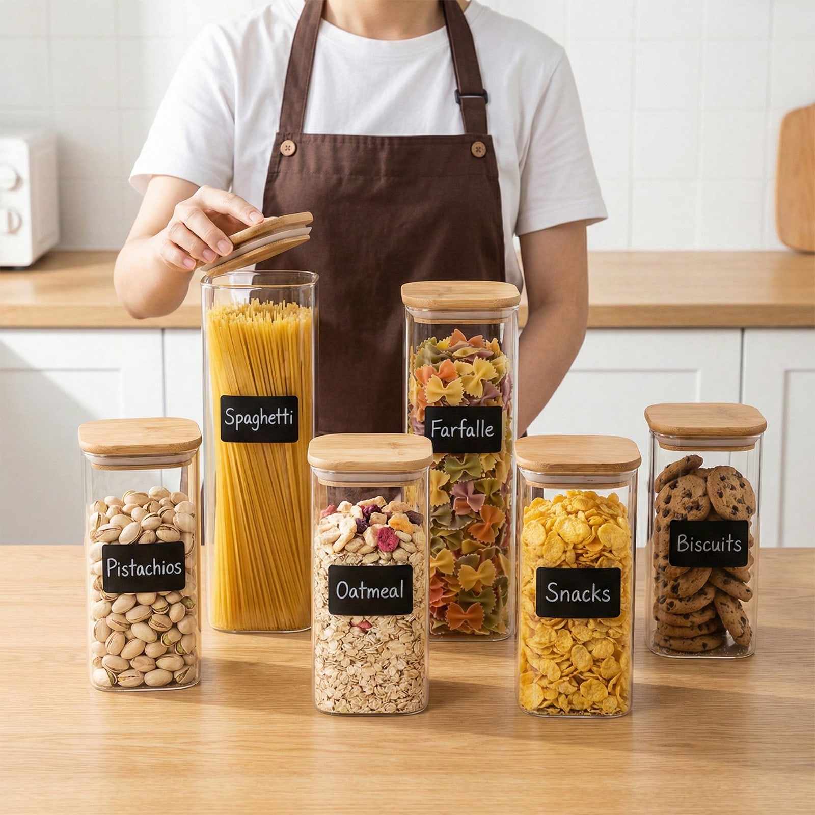 Kitchen Baking Pantry - Recipientes de vidro para armazenamento de