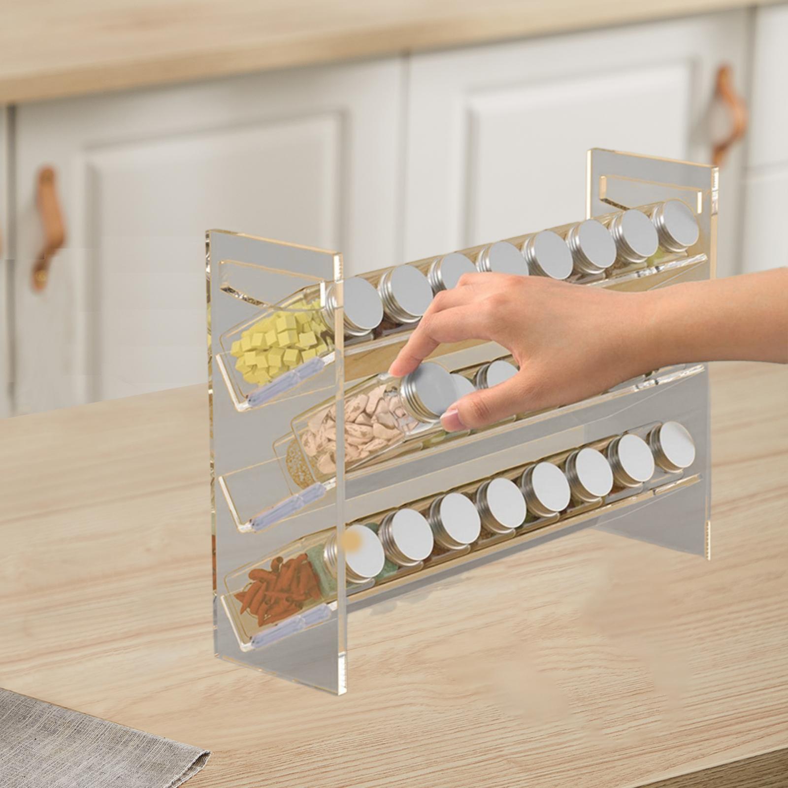 Kitchen Baking Pantry - Rack de especiarias acrílico, organizador de