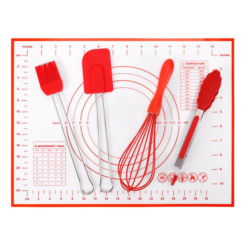 Pastry Brush Silicone - Conjunto de 5 Peças de Utensílios