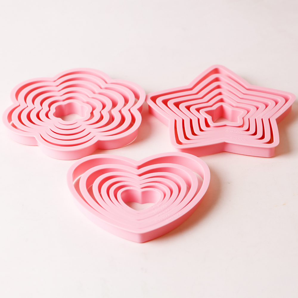 1 conjunto/3 conjuntos rosa co - Cookie Cutter Set avaliação e preço