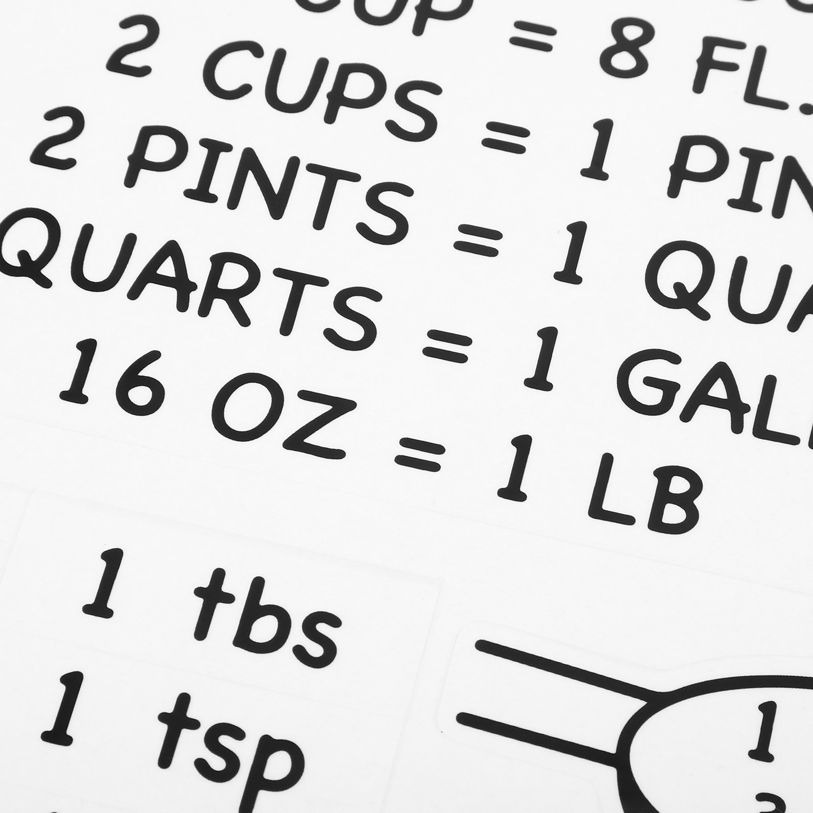 2 Adesivos de Tabela de Conver - Kitchen Baking Conversion Chart avaliação e preço