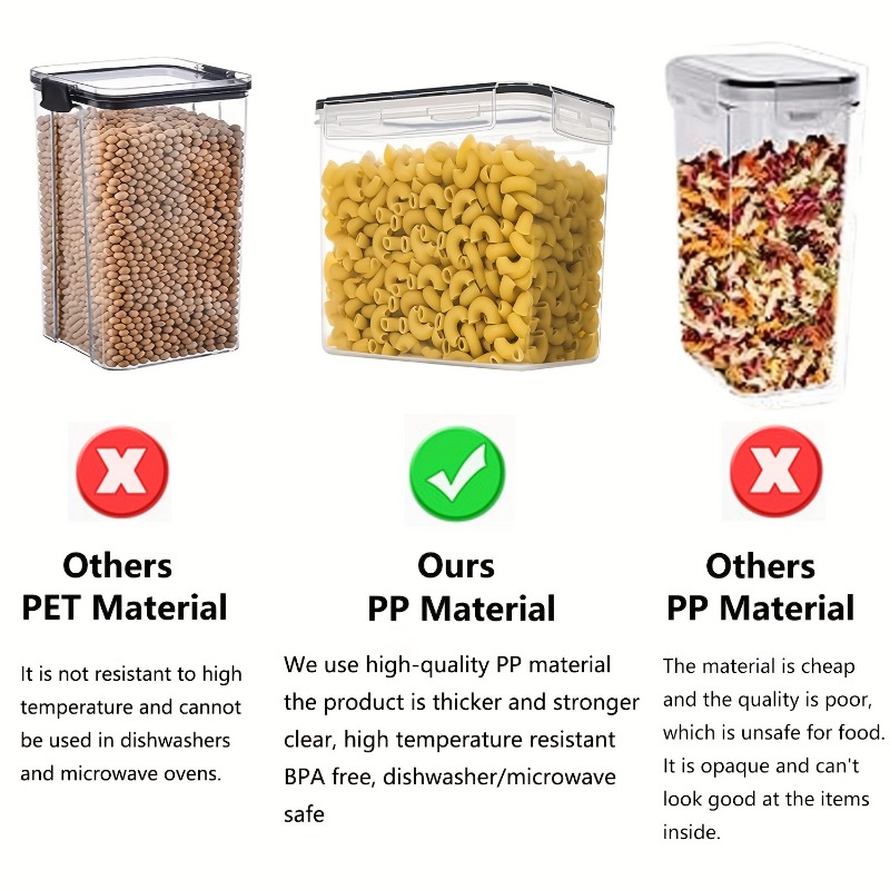 6 pçs recipientes herméticos d - Kitchen Baking Pantry avaliação e preço