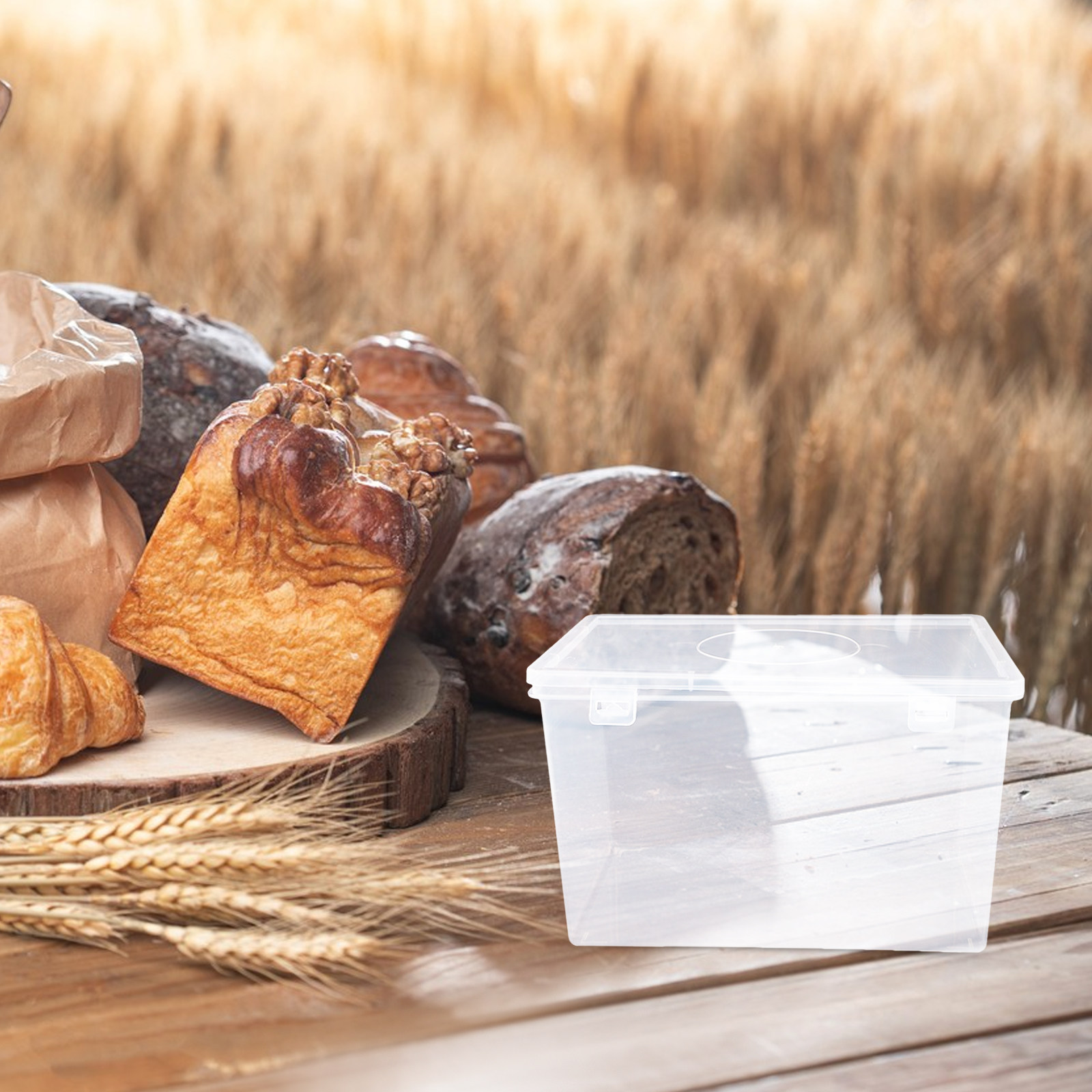 Caixa de Pão Hermética Transpa - Kitchen Baking Pantry avaliação e preço