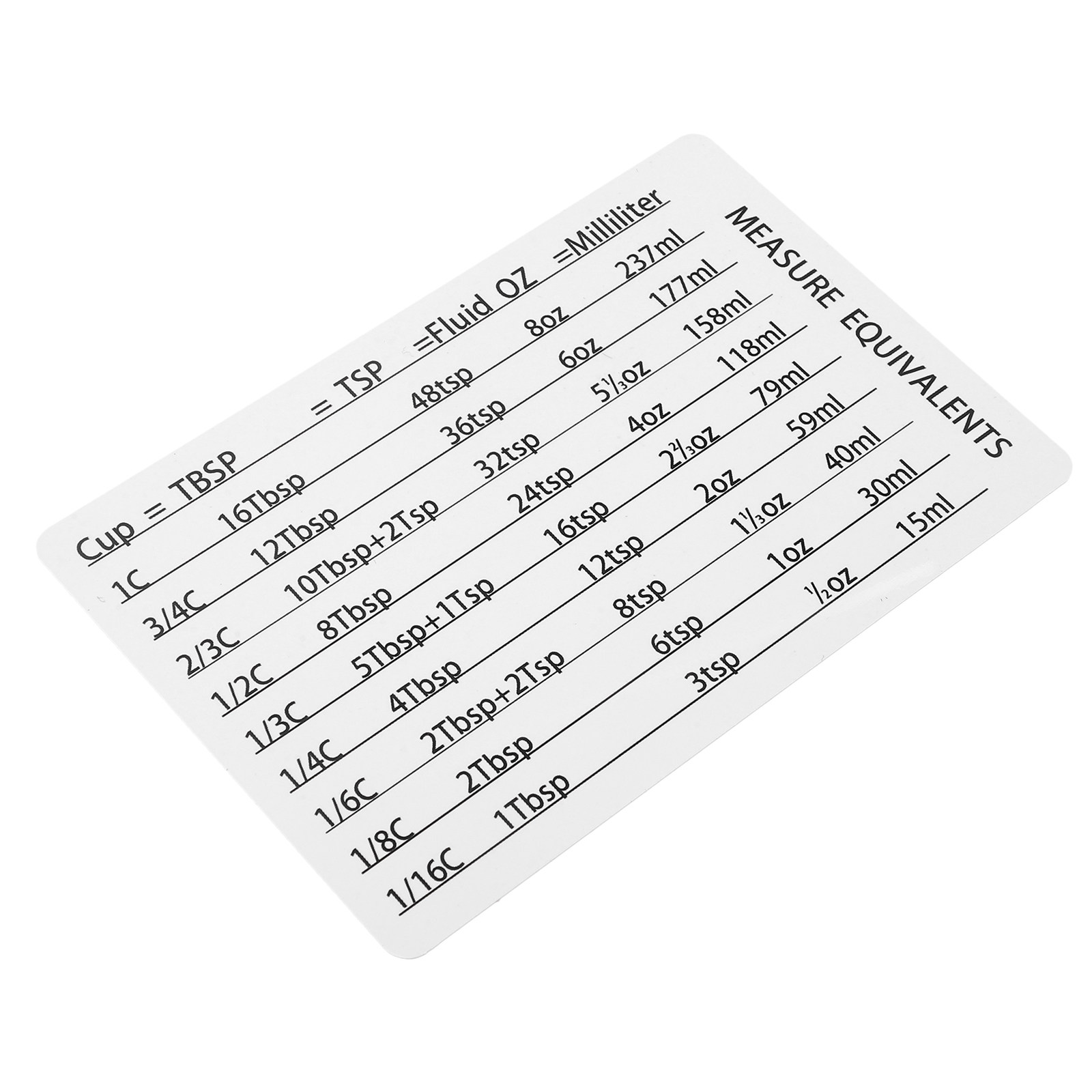 Tabela de Conversão de Medidas - Kitchen Baking Conversion Chart avaliação e preço