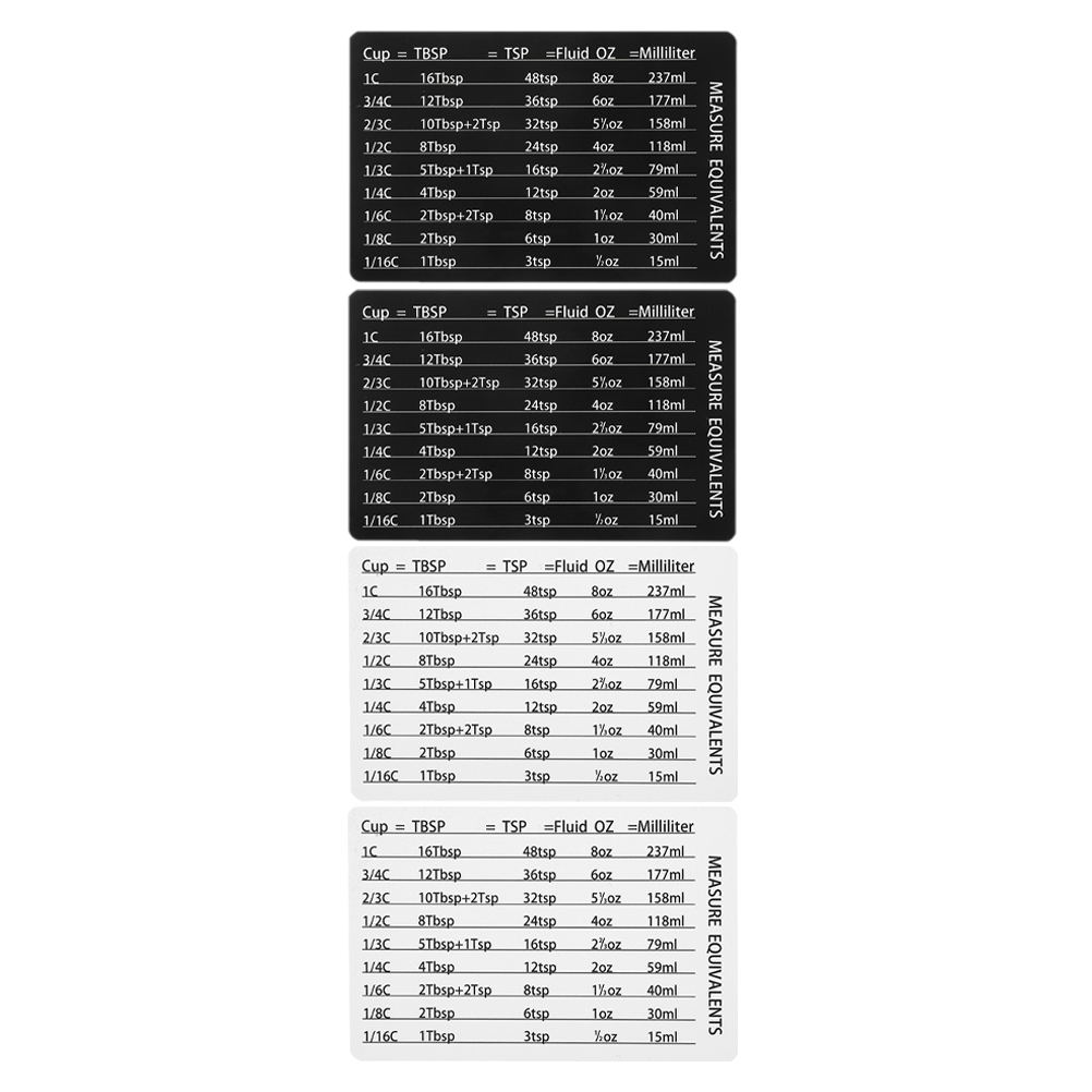 4 pçs copo de medição colher a - Kitchen Baking Conversion Chart avaliação e preço
