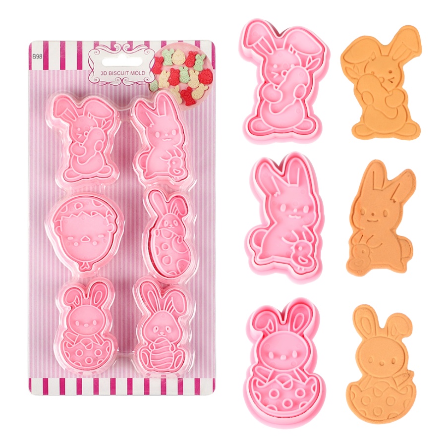 6 pçs/set Coelhinho da Páscoa  - Cookie Cutter Set avaliação e preço