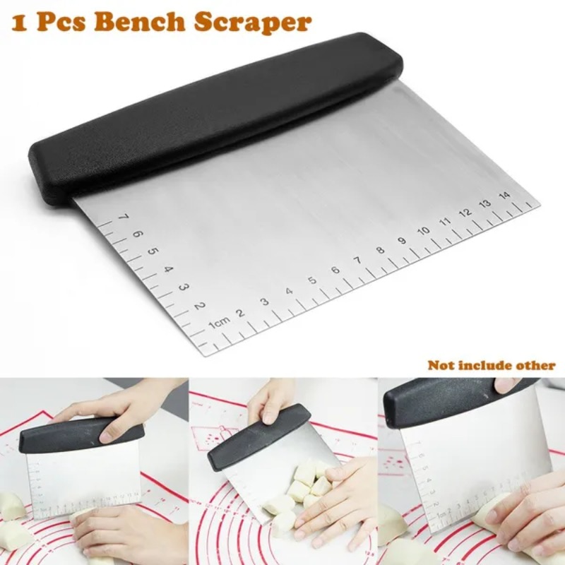 1 pc de aço inoxidável banco r - Bench Scraper Dough avaliação e preço