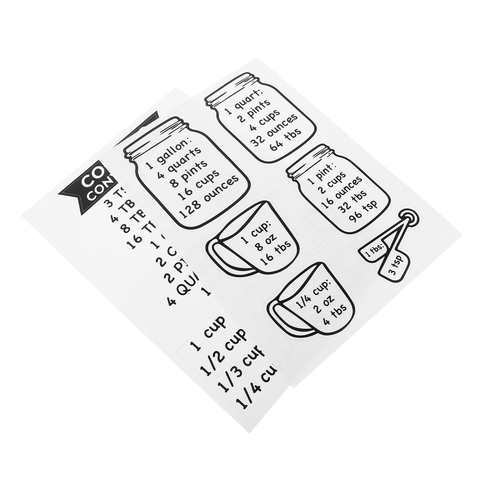 2 Adesivos de Tabela de Conver - Kitchen Baking Conversion Chart avaliação e preço