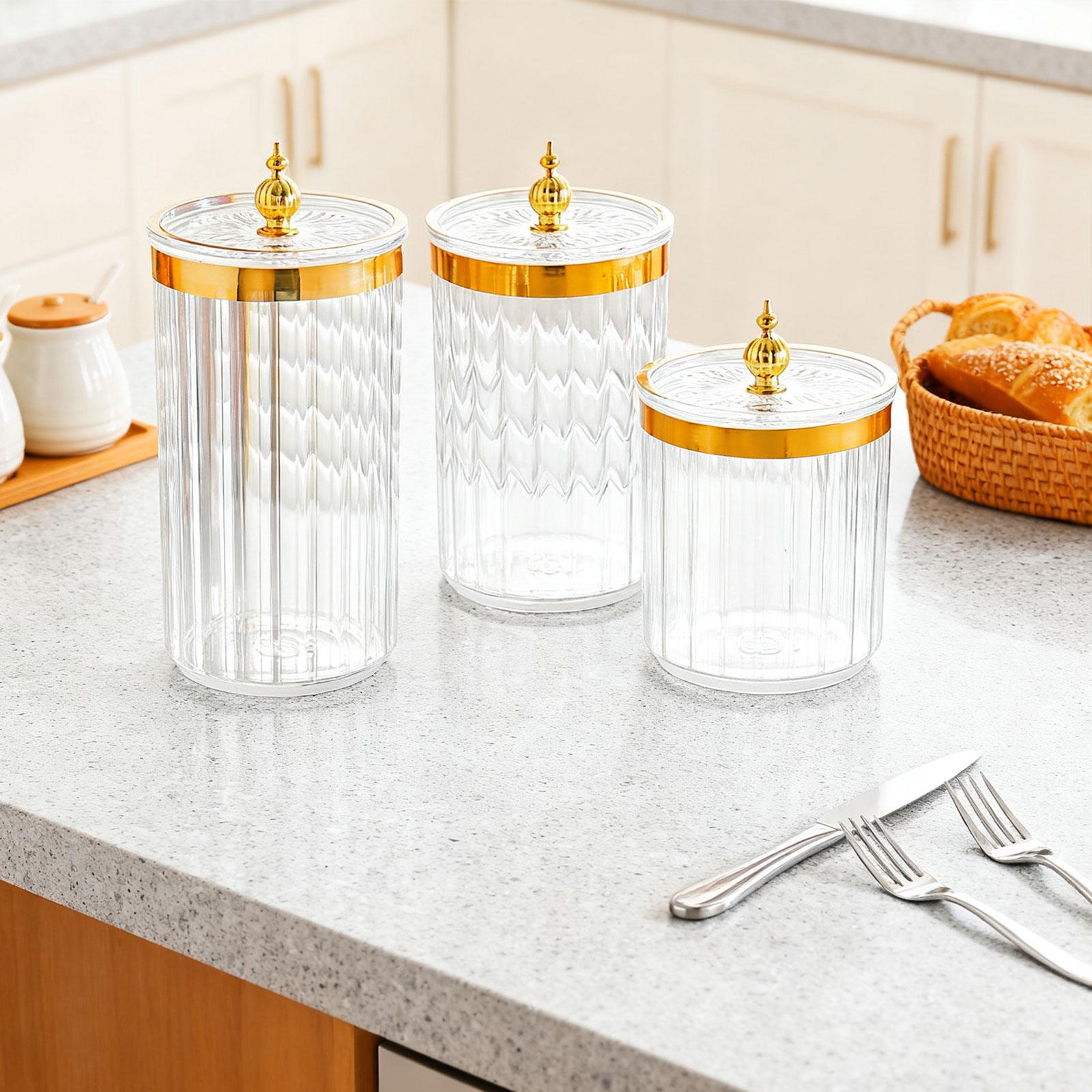 Conjunto de 3 Potes Herméticos - Kitchen Baking Pantry avaliação e preço