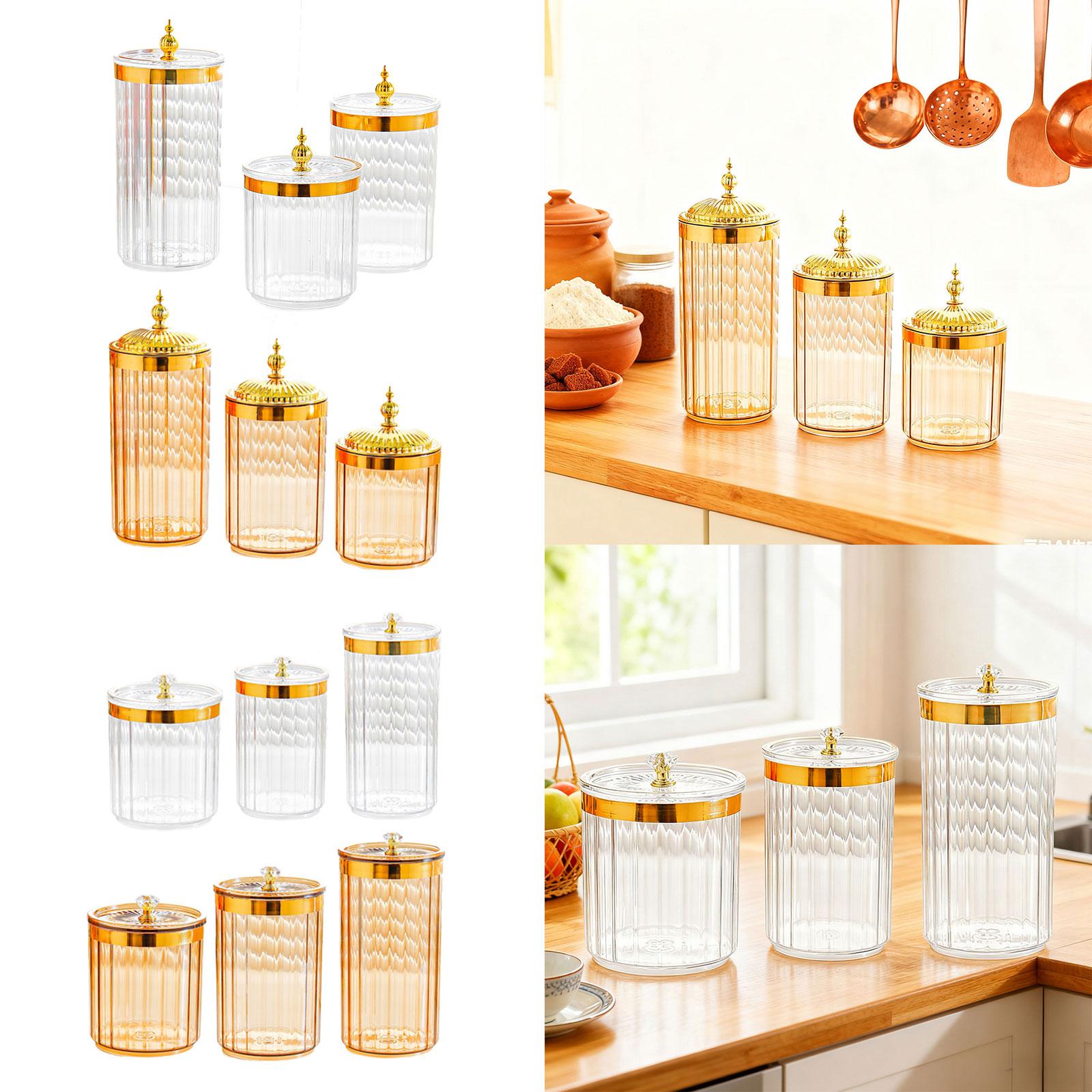 Conjunto de 3 Potes Herméticos - Kitchen Baking Pantry avaliação e preço