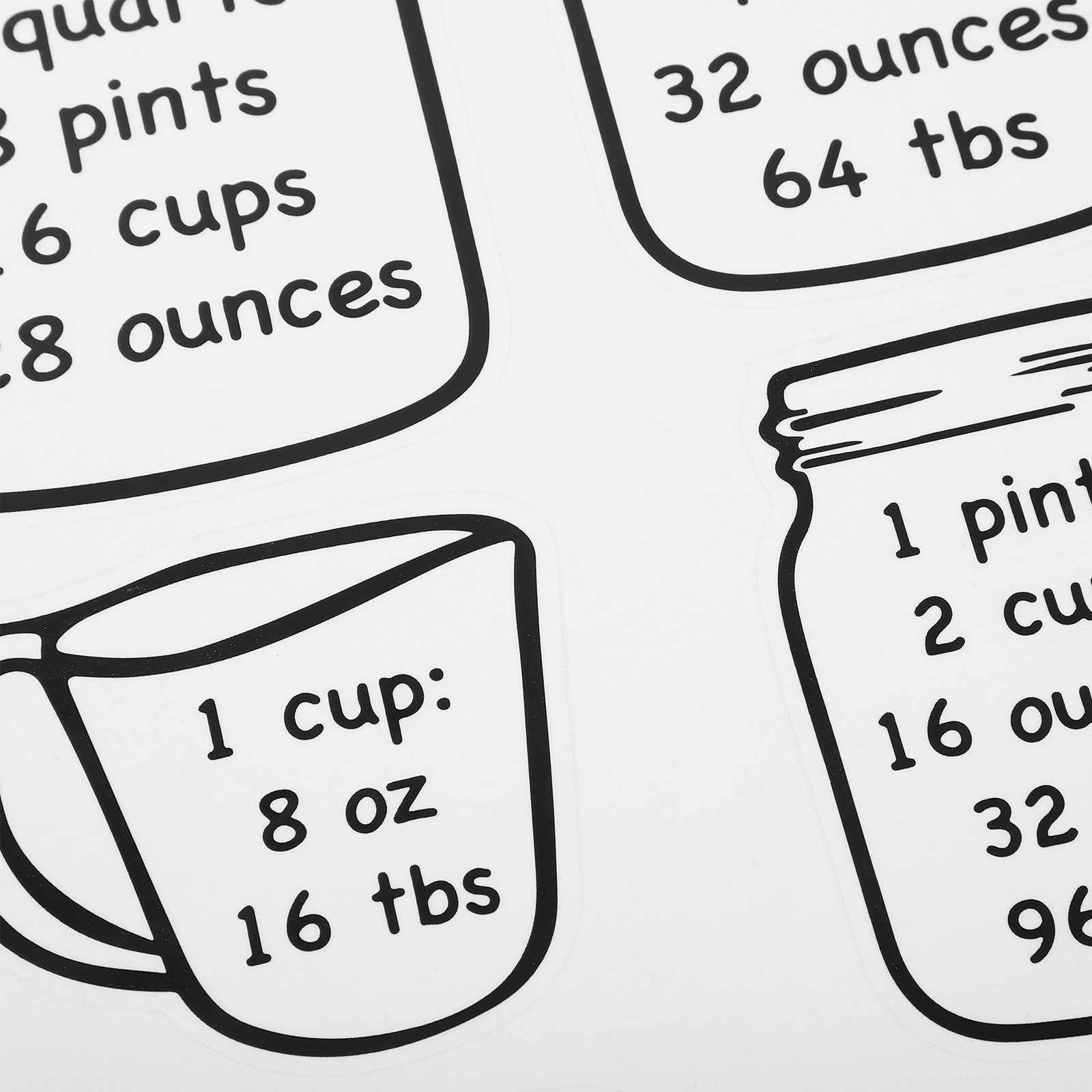 2 Peças de Tabela de Conversão - Kitchen Baking Conversion Chart avaliação e preço