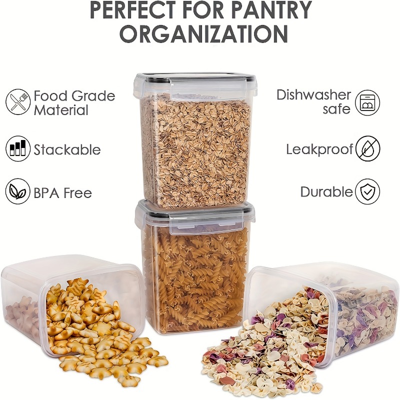 6 peças de recipientes herméti - Kitchen Baking Pantry avaliação e preço